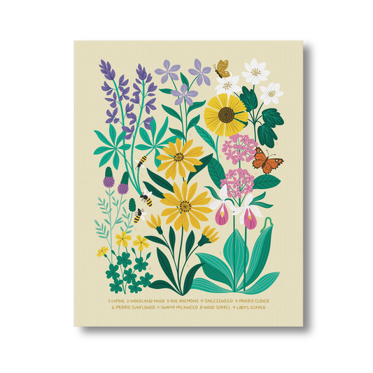 Minnesota Prairie Flowers Art Print