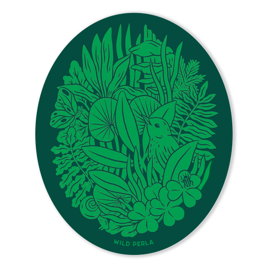 Forest Flora And Fauna Die Cut Sticker
