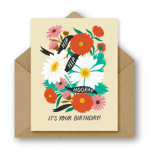 Hip Hip Hooray Birthday Greeting Card