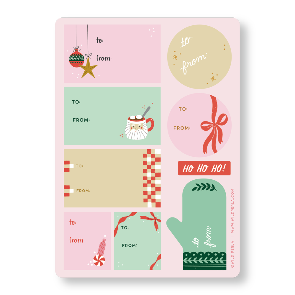 Peel And Stick Christmas Gift Labels
