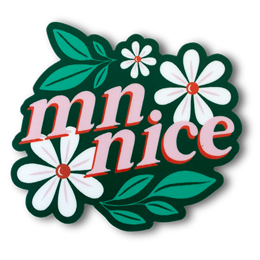 Minnesota Nice Die Cut Vinyl Floral Sticker