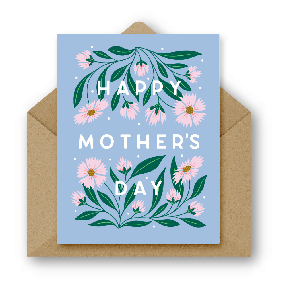 Purple Floral Mother's Day Greeting Card