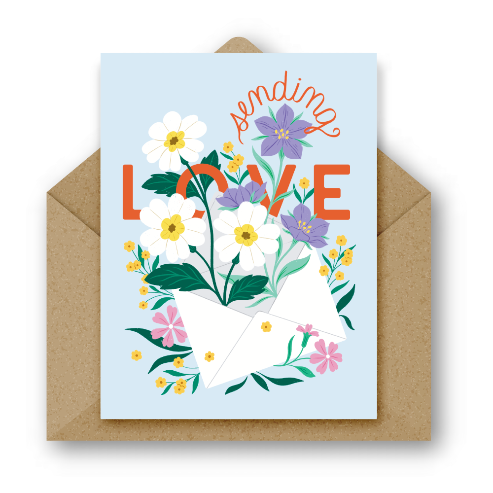 Sending Love Greeting Card