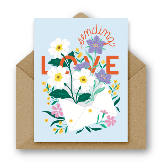 Sending Love Greeting Card