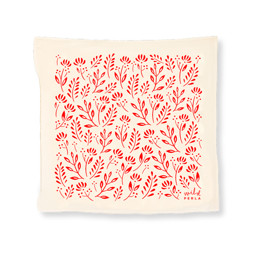 Red Scandinavian Flour Sack Tea Towel