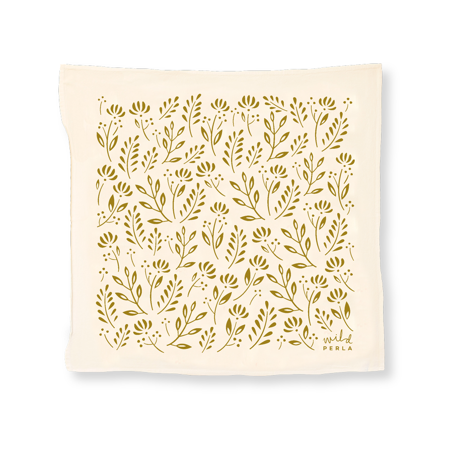Mustard Gold Scandinavian Flour Sack Tea Towel