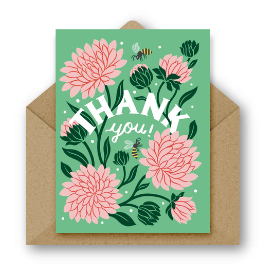 Thank You Chrysanthemum Greeting Card