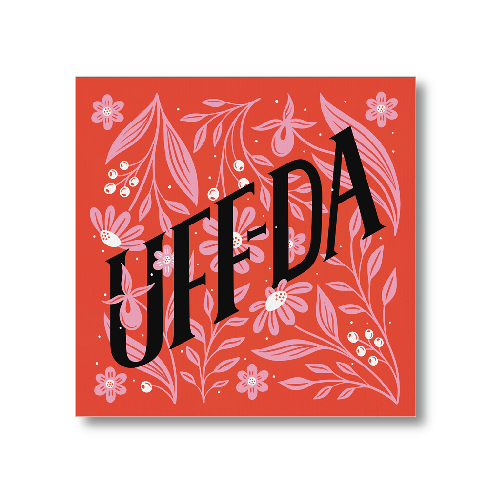 Red Minnesota Uff-Da Art Print
