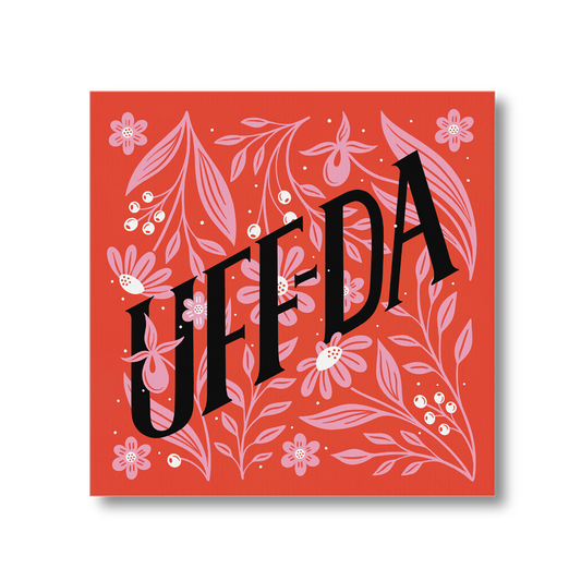 Red Minnesota Uff-Da Art Print