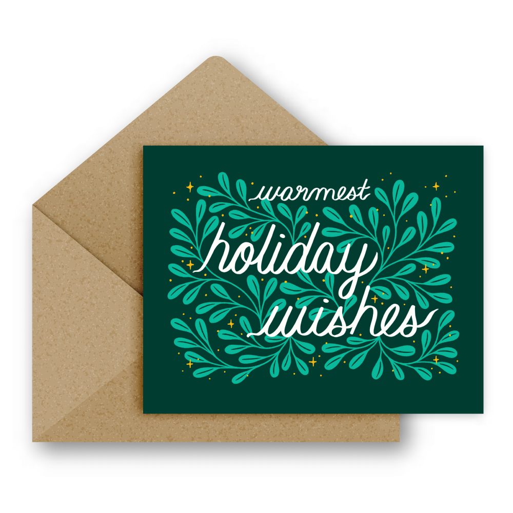 Warmest Holiday Wishes Greeting Card