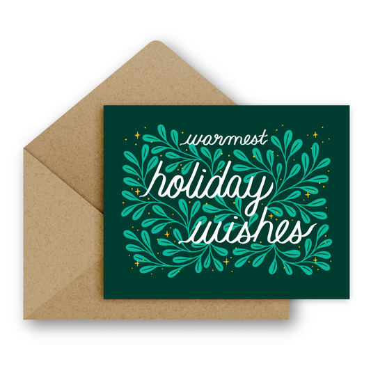 Warmest Holiday Wishes Greeting Card