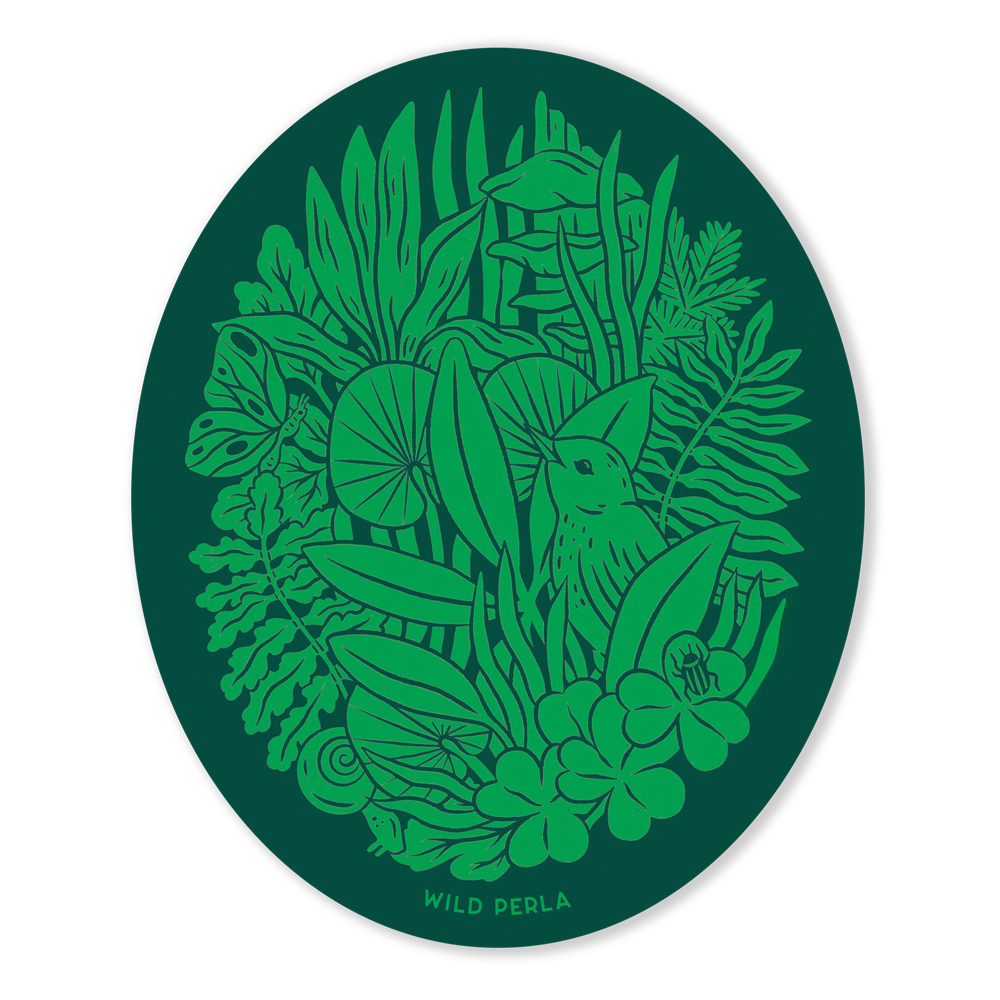 Forest Flora And Fauna Die Cut Sticker