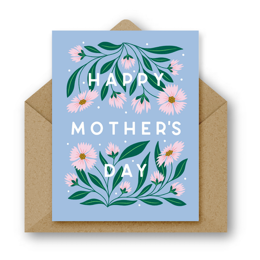 Purple Floral Mother's Day Greeting Card