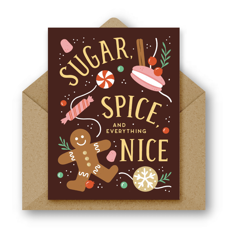 Sugar And Spice Holiday Greeting Card