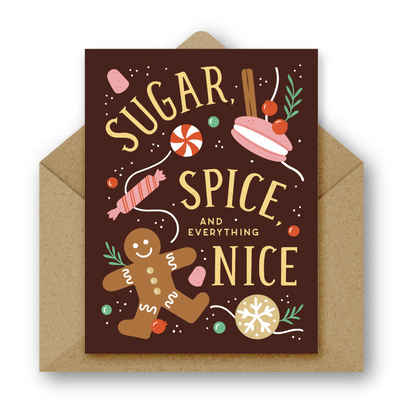 Sugar And Spice Holiday Greeting Card