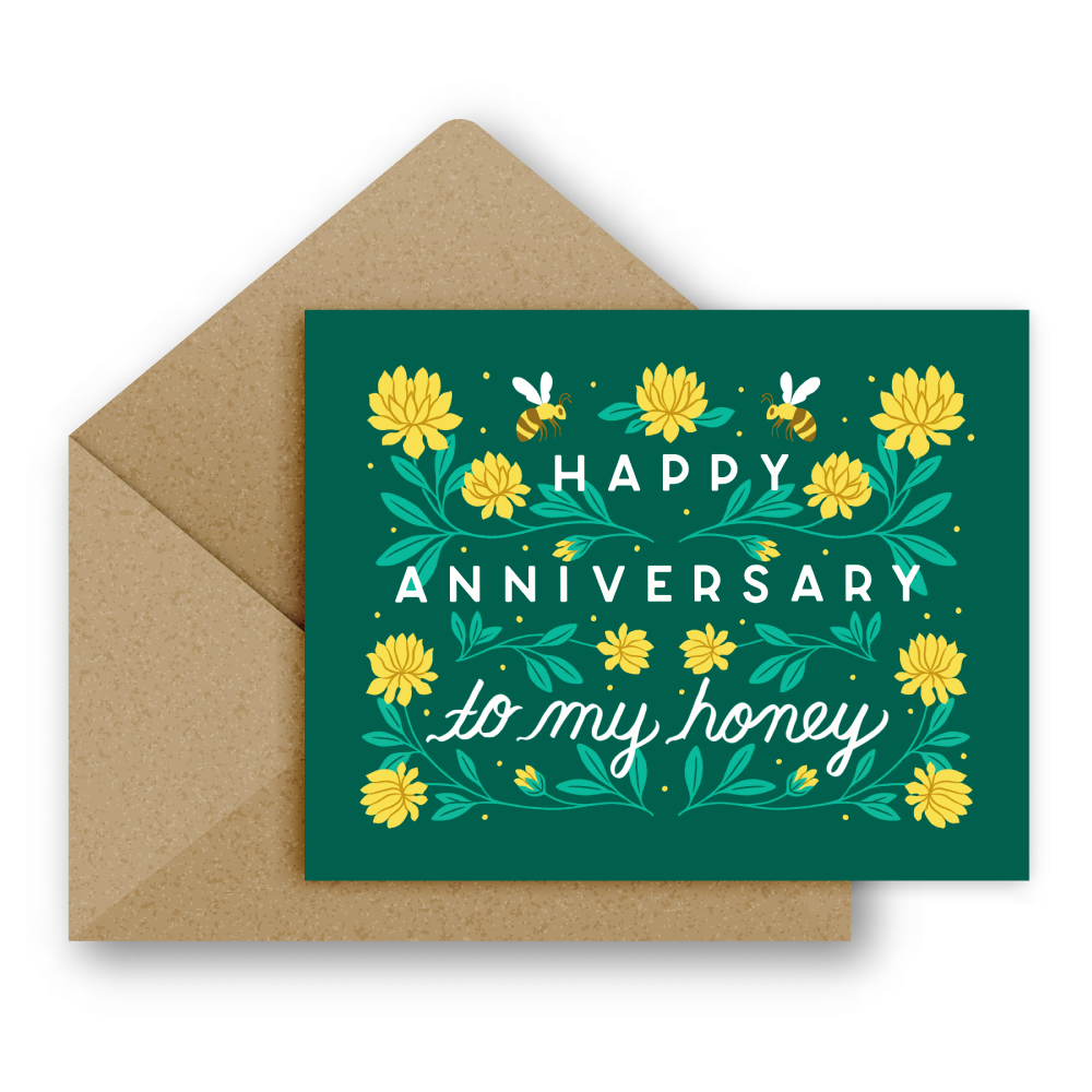 To My Honey Anniversary Greeting Card