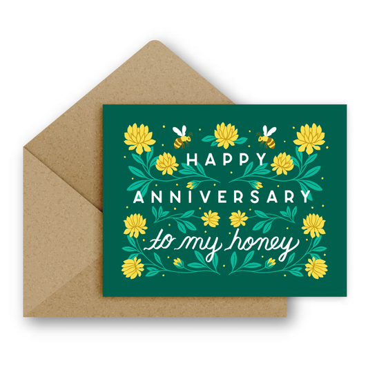 To My Honey Anniversary Greeting Card
