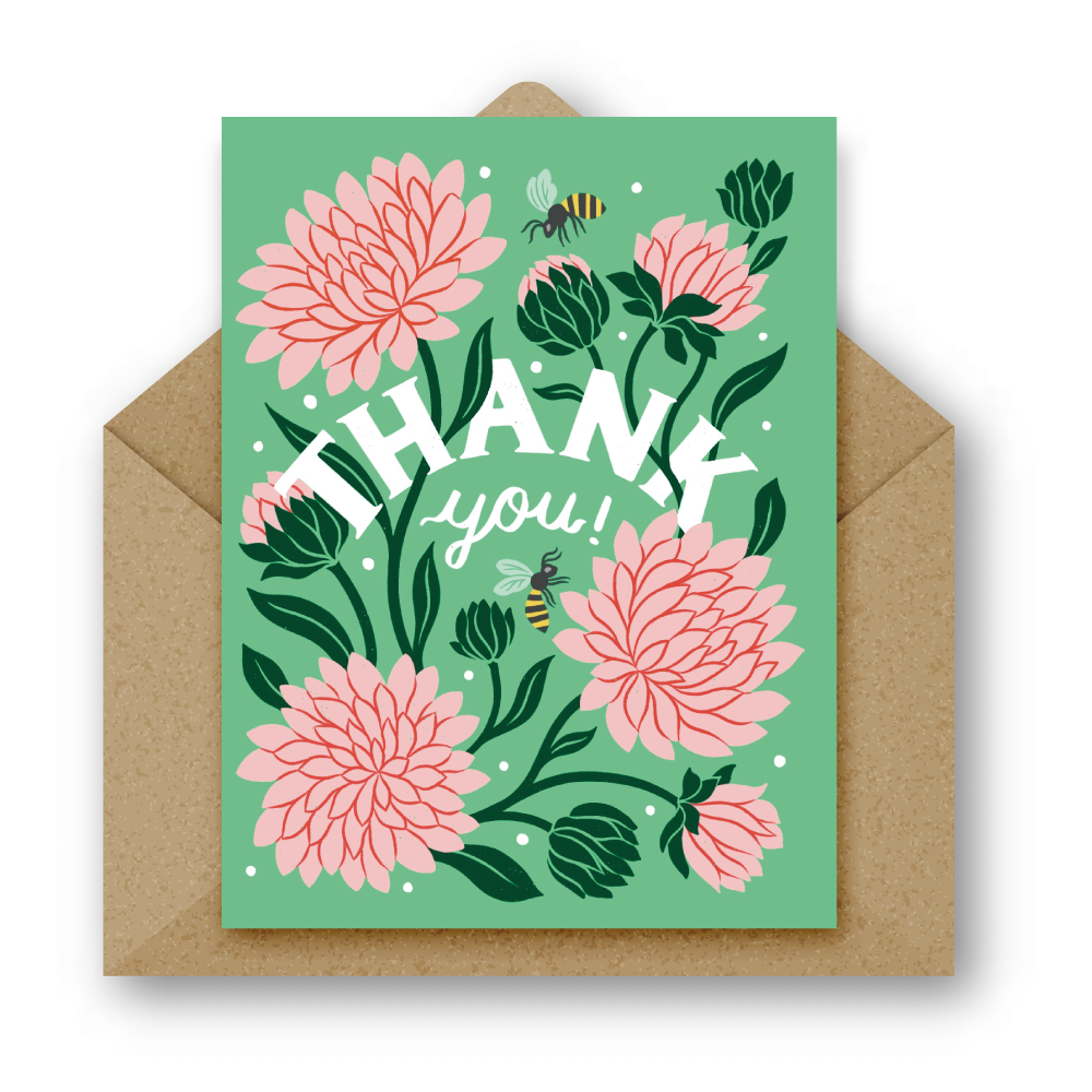 Thank You Chrysanthemum Greeting Card